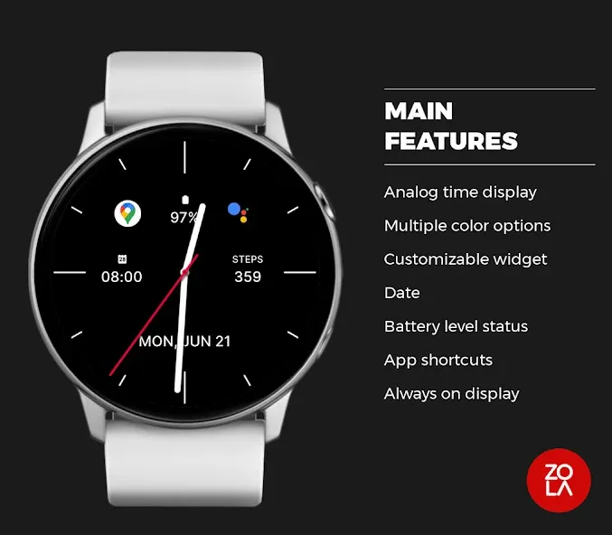 Minimalistic Analog Watch Face screenshot 2