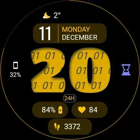 Dens BigHours Watch Face screenshot 1