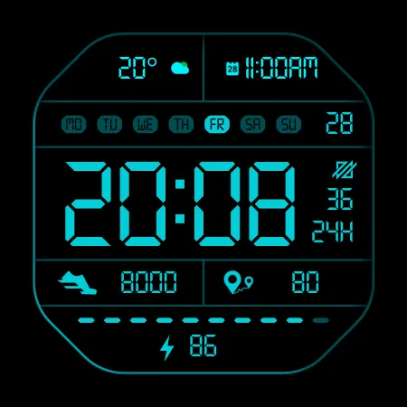 DADAM41: Retro LCD Watch Face screenshot 21