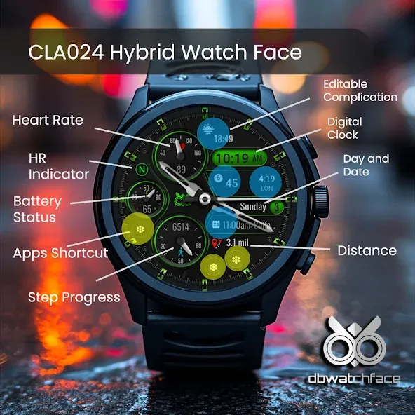 CLA024 Hybrid Watch Face screenshot 4