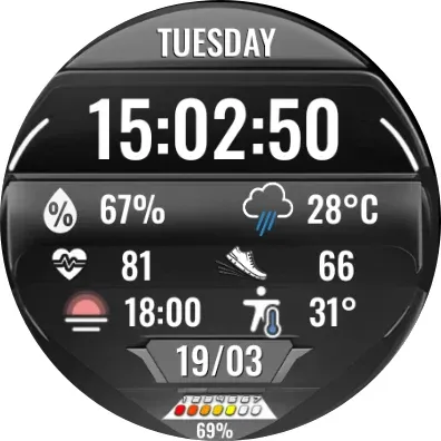 N-SPORT692 Big Dial Watch Face screenshot 9