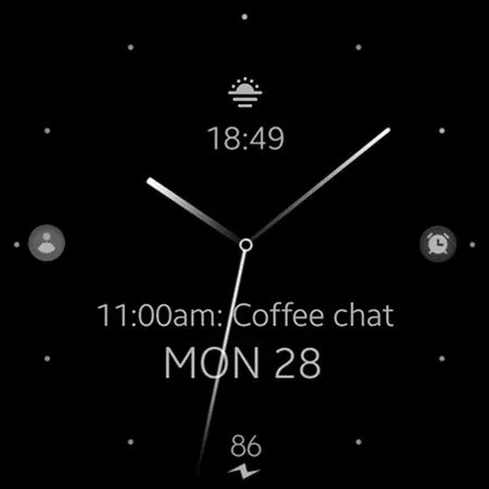 Minimal Black v27 watch face screenshot 10
