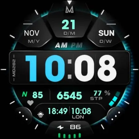 MD282 3D Digital watch face screenshot 15