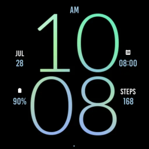 Blue Sky Light Watch Face screenshot 4