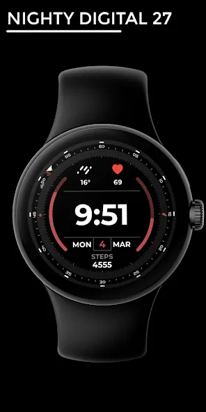 Nighty Digital 27 - watch face screenshot 1