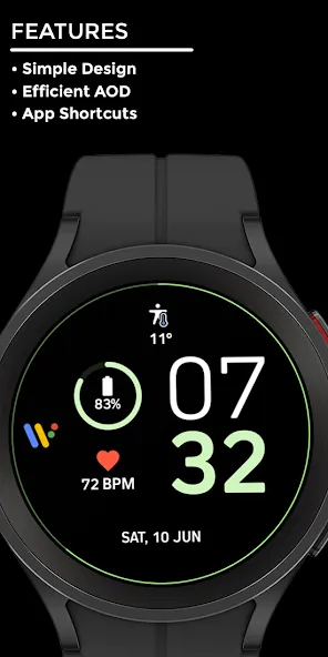 Night 30 - watch face screenshot 2