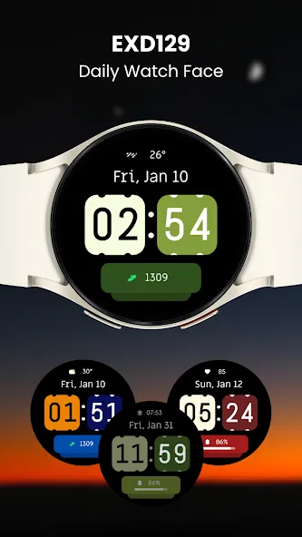 EXD129: Daily Watch Face screenshot 5