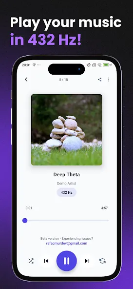 True Resonance: 432 Hz Player screenshot 1