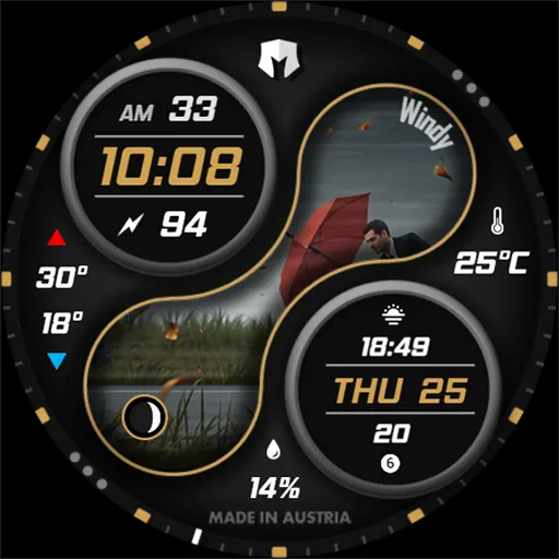 DM160 Stylish Tech Watch Face screenshot 7