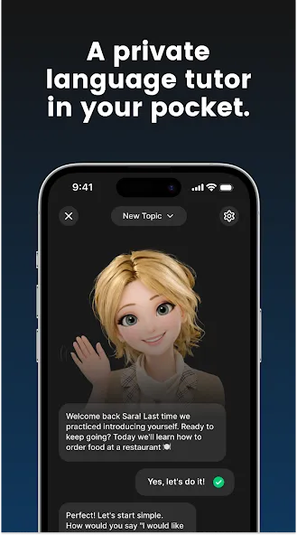 Langotalk: AI Language Tutor screenshot 1