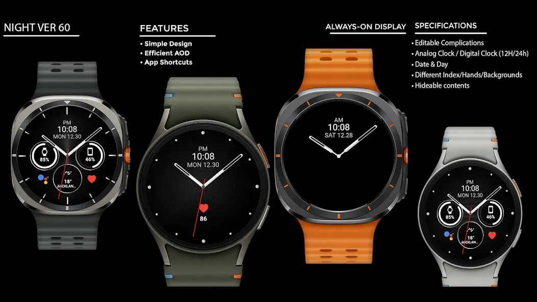 Night ver 60 - watch face screenshot 15