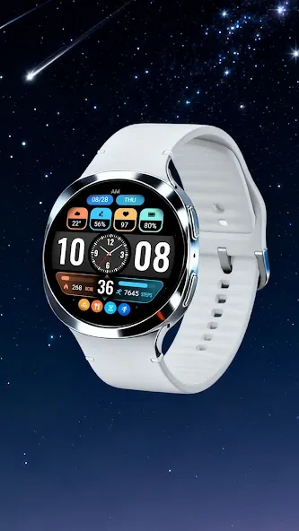 【Hybrid】Flat Small Clock screenshot 7