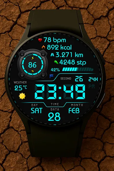 Vortexion Digital Watch Face screenshot 6
