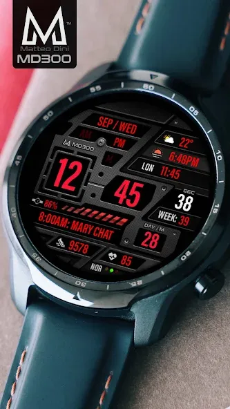 MD300 Digital watch face screenshot 4