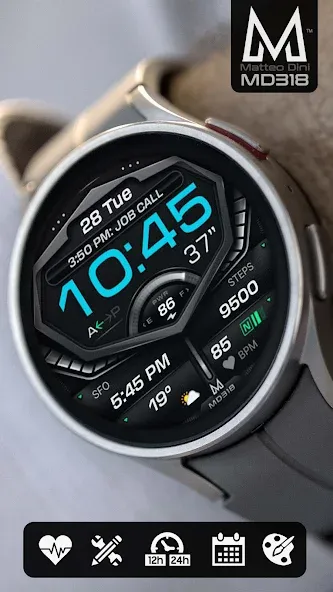 MD318 3D Digital Watch Face screenshot 2