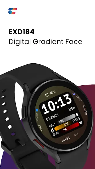 EXD184: Digital Gradient Face screenshot 1