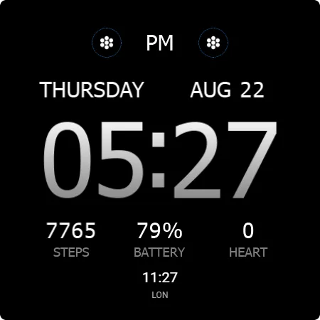 Key WF40 Digital Watch Face screenshot 27