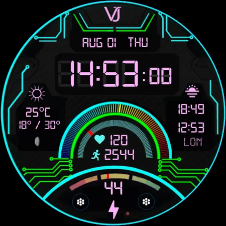 VJ-Avionics Digital Watch Face screenshot 38
