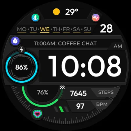 TVV Sport 5 Digital Watch Face screenshot 7