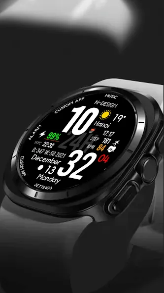 NTV340 - Big Digital Watchface screenshot 9