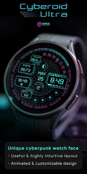 Cyberoid Ultra - watch face screenshot 2