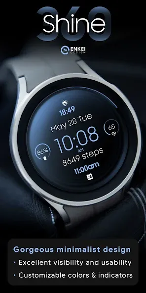 Shine 360 - digital watch face screenshot 2