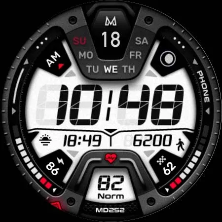 MD252 Digital watch face screenshot 8