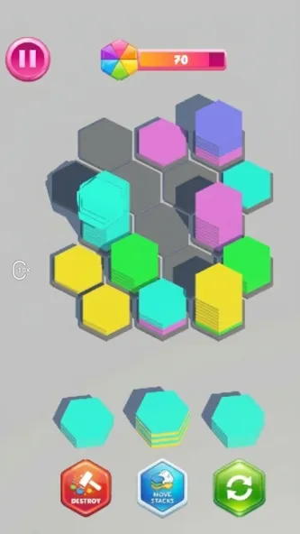 Hexa Color Stack Sort screenshot 3