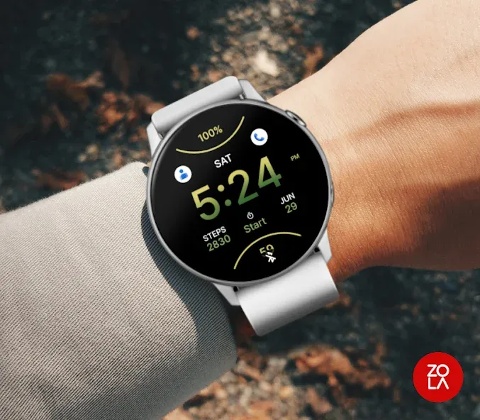 Sporty Army Green Watch Face screenshot 3
