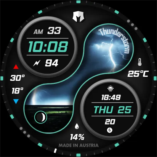 DM160 Stylish Tech Watch Face screenshot 13