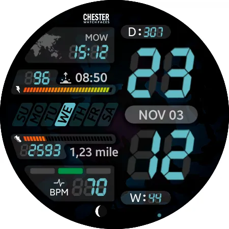 Chester LCD2 watch face screenshot 20