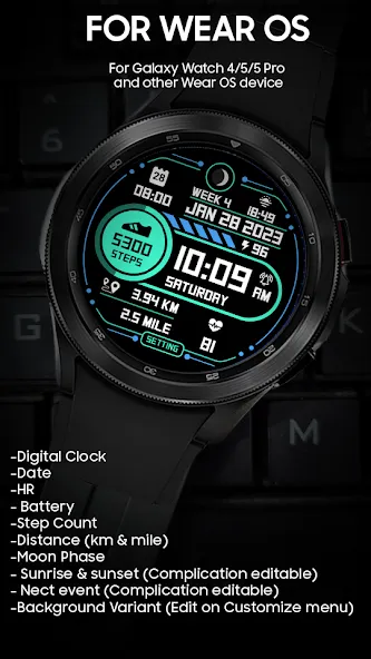 Step Up 2 - Digital Watchface screenshot 1