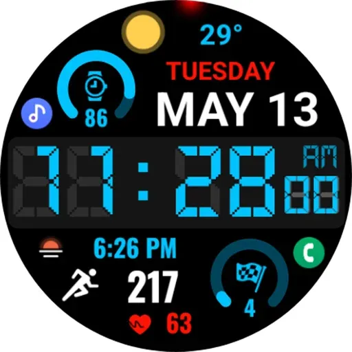 Big Bold Digital WearOS NTV584 screenshot 25