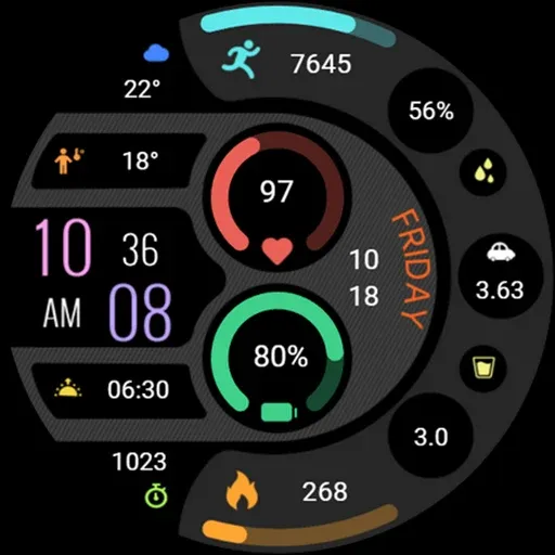 【Digital】Half Arc Widget screenshot 6