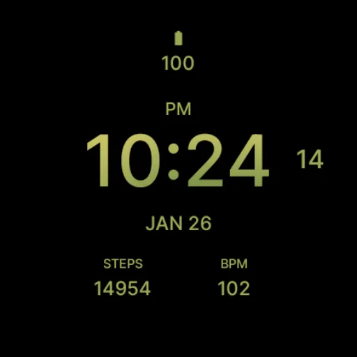Pure Army Green Watch Face screenshot 4