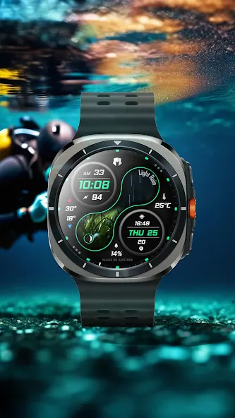DM160 Stylish Tech Watch Face screenshot 2