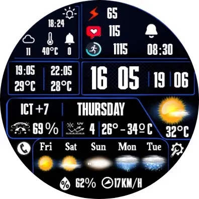 N-SPORT750 DigitalWeather Face screenshot 12