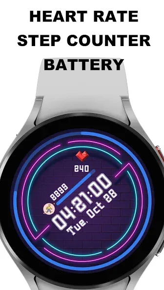 Neon Wall 1 Digital Watch Face screenshot 5