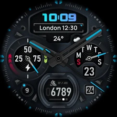 SH047 Watch Face, WearOS watch screenshot 11