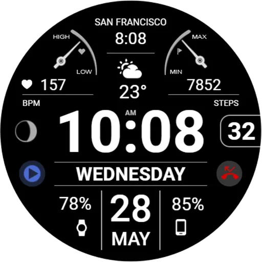 WFP 106 Information watch face screenshot 41