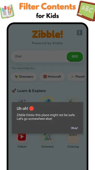Zibble: Safe Kids Web Browser screenshot 3