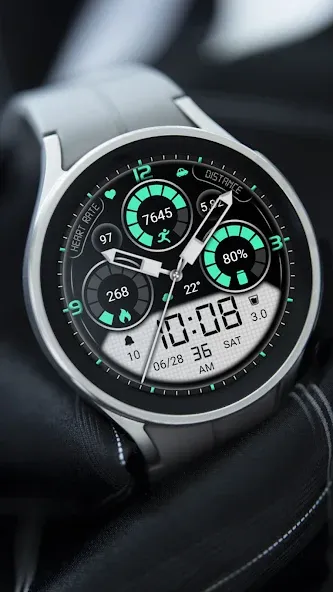 Elegant Green LCD DigitalWatch screenshot 1