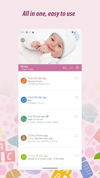 Baby Tracker - Newborn Log screenshot 1