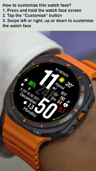 NTV340 - Big Digital Watchface screenshot 15