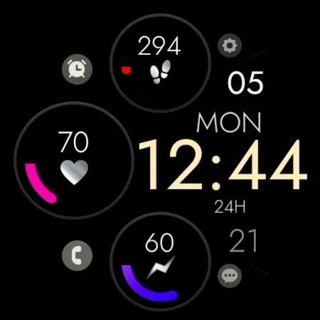 Digital Black Watch Face screenshot 10