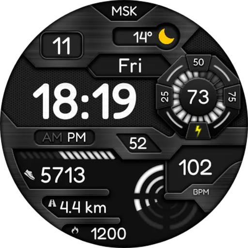 Digital Vyzomyk Watch face screenshot 13