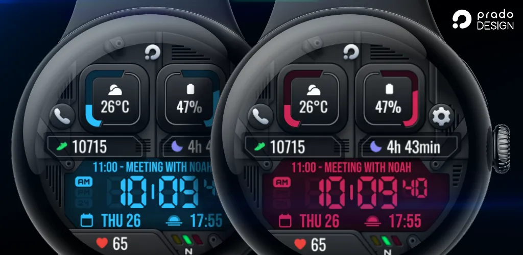 PRADO X105 Digital Watch Face screenshot 1