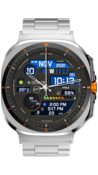 NTV508 - Hybrid W watch face screenshot 11