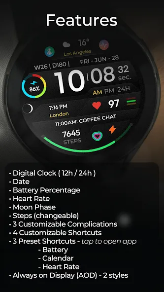 TVV Sport 4 Digital Watch Face screenshot 3