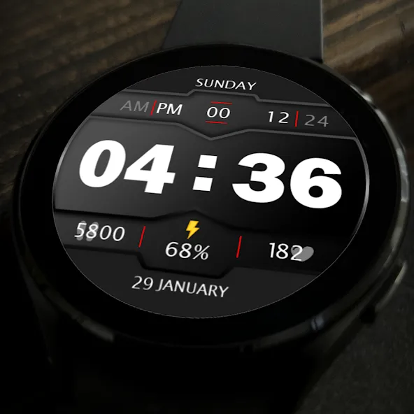 Digital Watch Face Key 017 screenshot 7